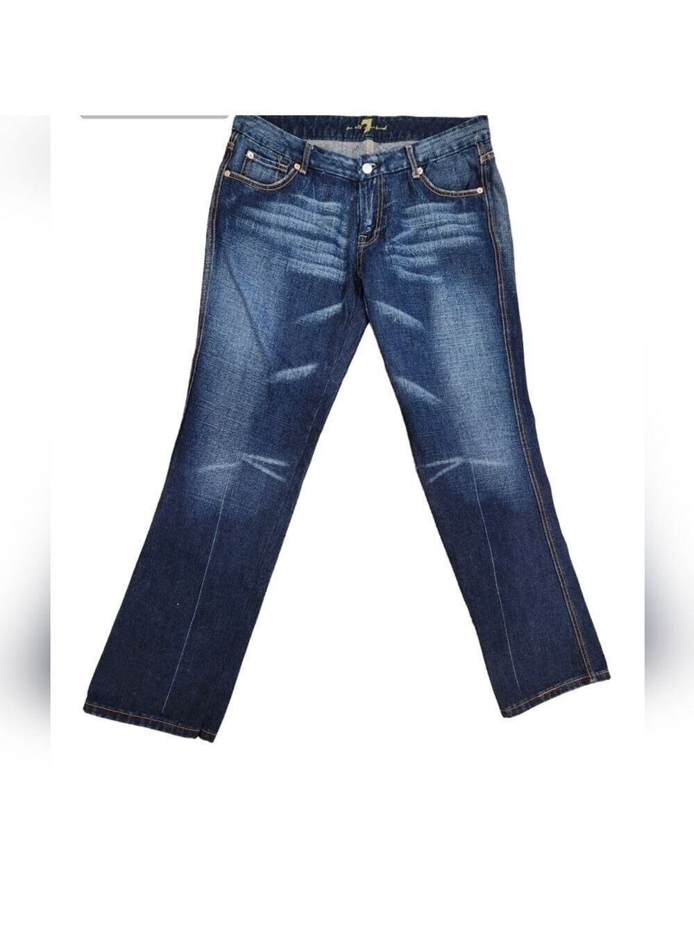7 For All Mankind Jeans, Dark Wash, Distressed Look ,100% Cotton